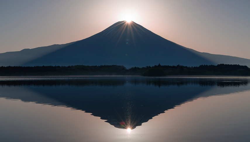 田貫湖のダイヤモンド富士