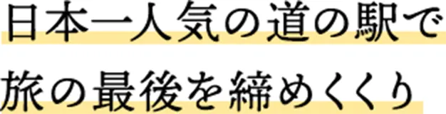 日本一人気の道の駅で旅の最後を締めくくり