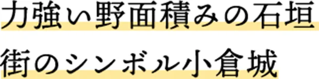 力強い野面積みの石垣 街のシンボル小倉城