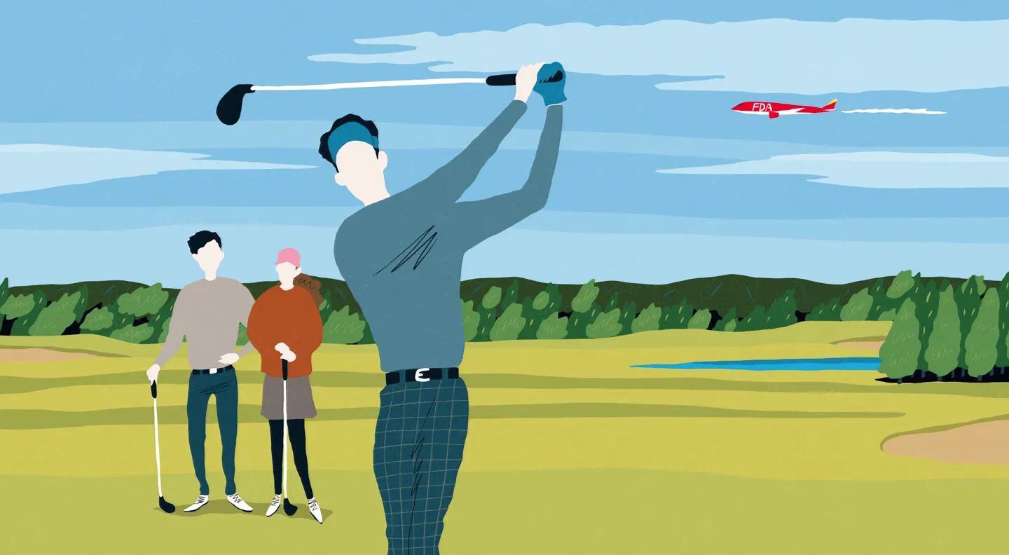 ゴルフを楽しむようす