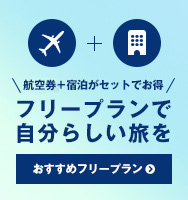 航空券+宿泊セットがお得 フリープランで新しい旅を