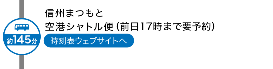 信州まつもと空港シャトル便　時刻表