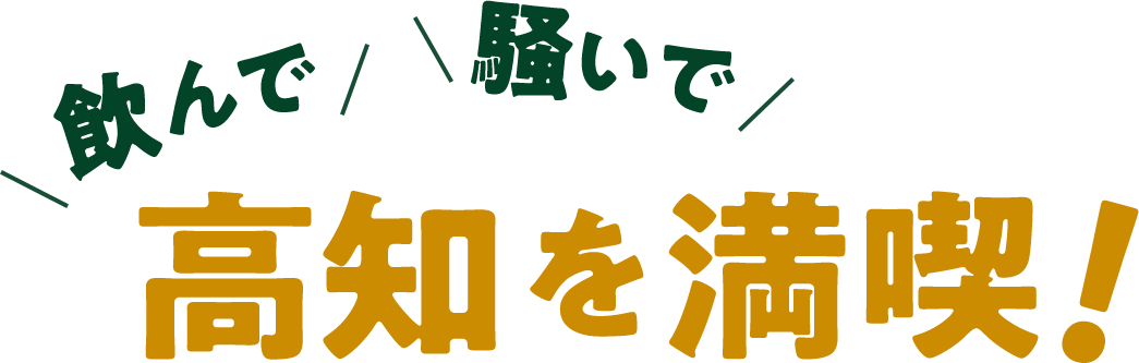 飲んで騒いで高知を満喫！