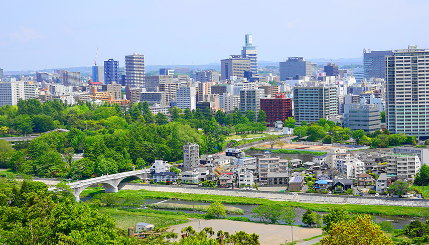 仙台城址からの風景