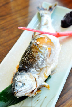 ヒメマスの塩焼き