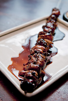うなぎ肝の串焼き
