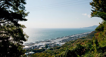 久能山東照宮から望む太平洋の海原　写真