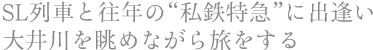 SL列車と往年の“私鉄特急”に出逢い 大井川を眺めながら旅をする 